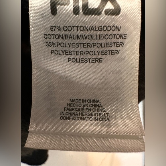 FILA x Bandier Black Cropped Hoodie with Tiger Design - Picture 8 of 8